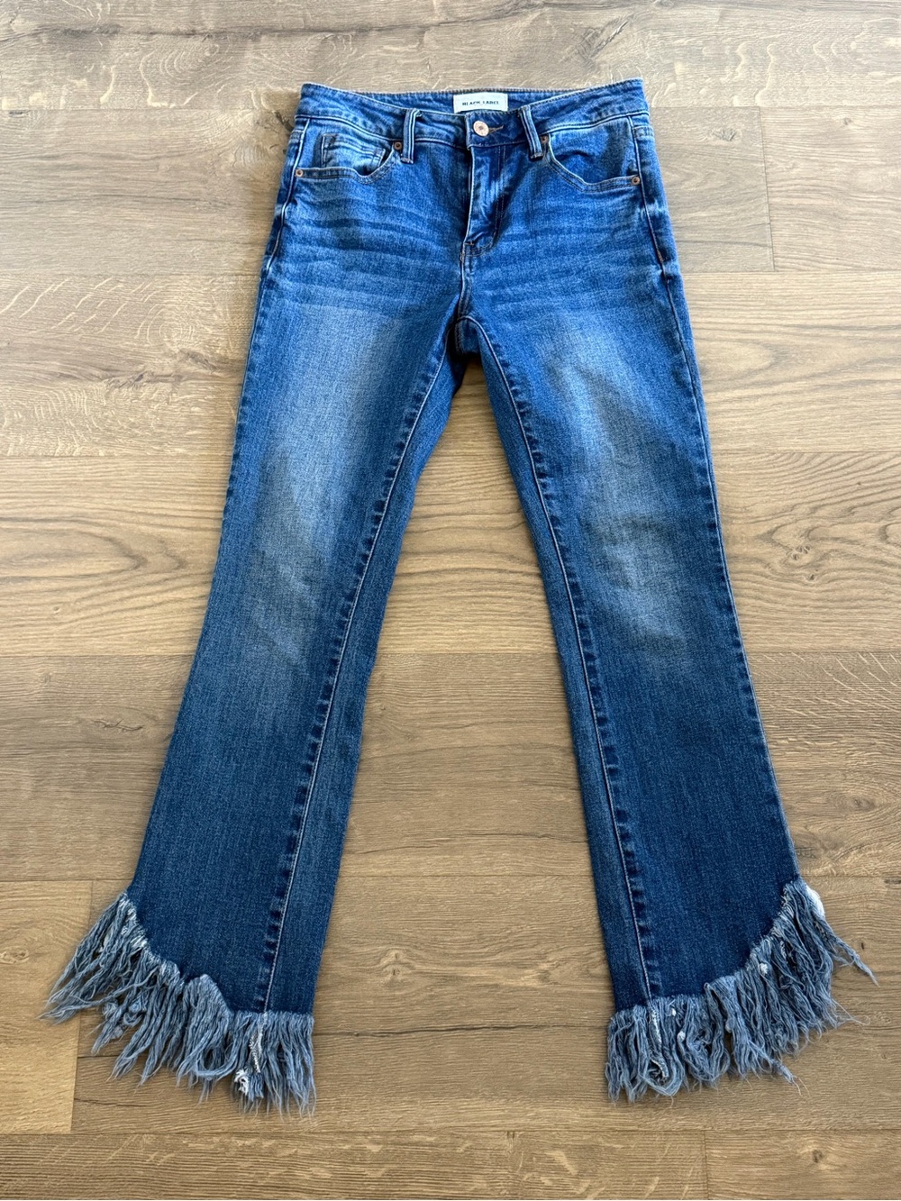 Black Label C’est Toi Fringe Hem Jeans Size 3 Western Cowgirl Y2K